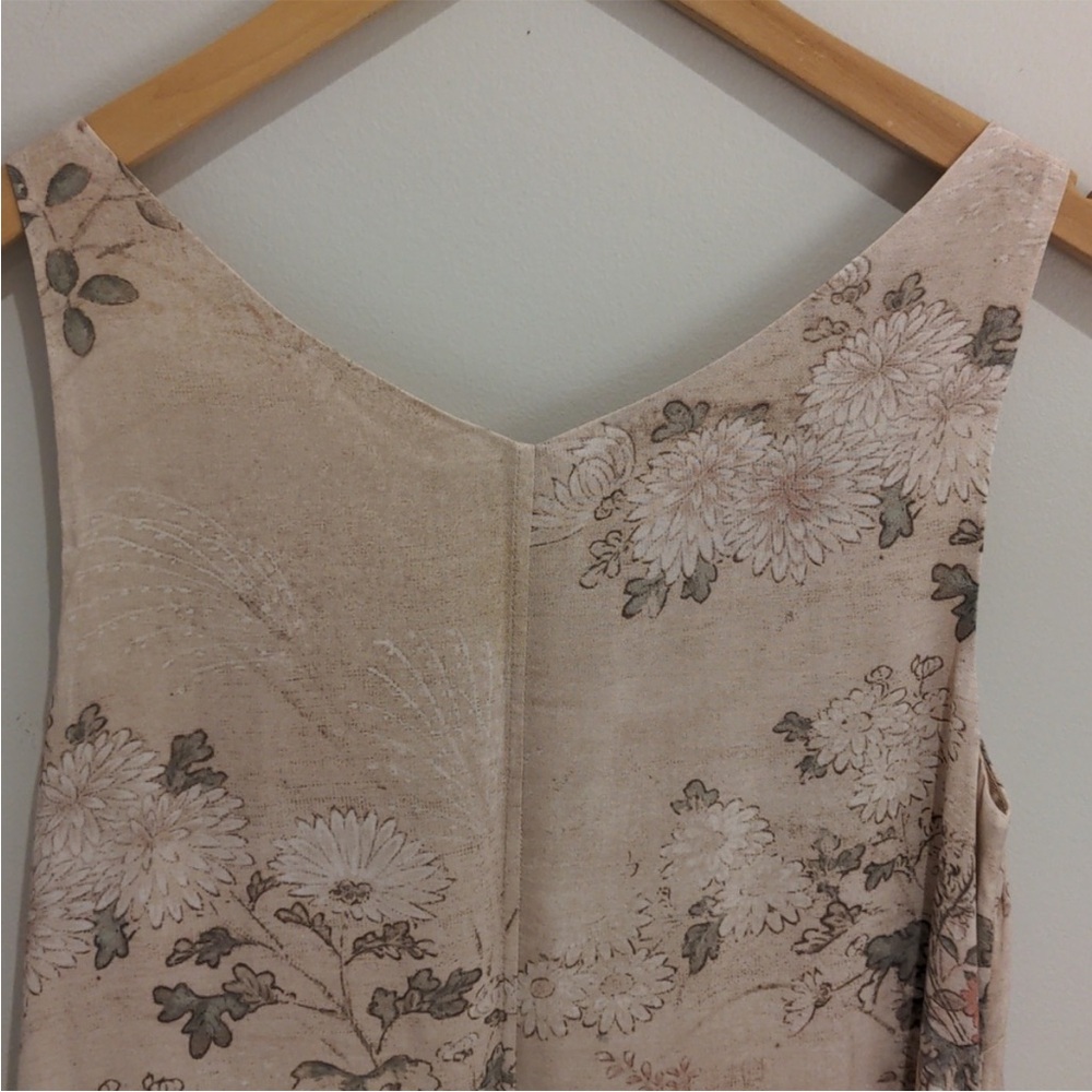 Peruvian Collection Floral V Neckline Sleeveless Maxi Dress Size Small